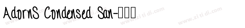 AdornS Condensed San字体转换